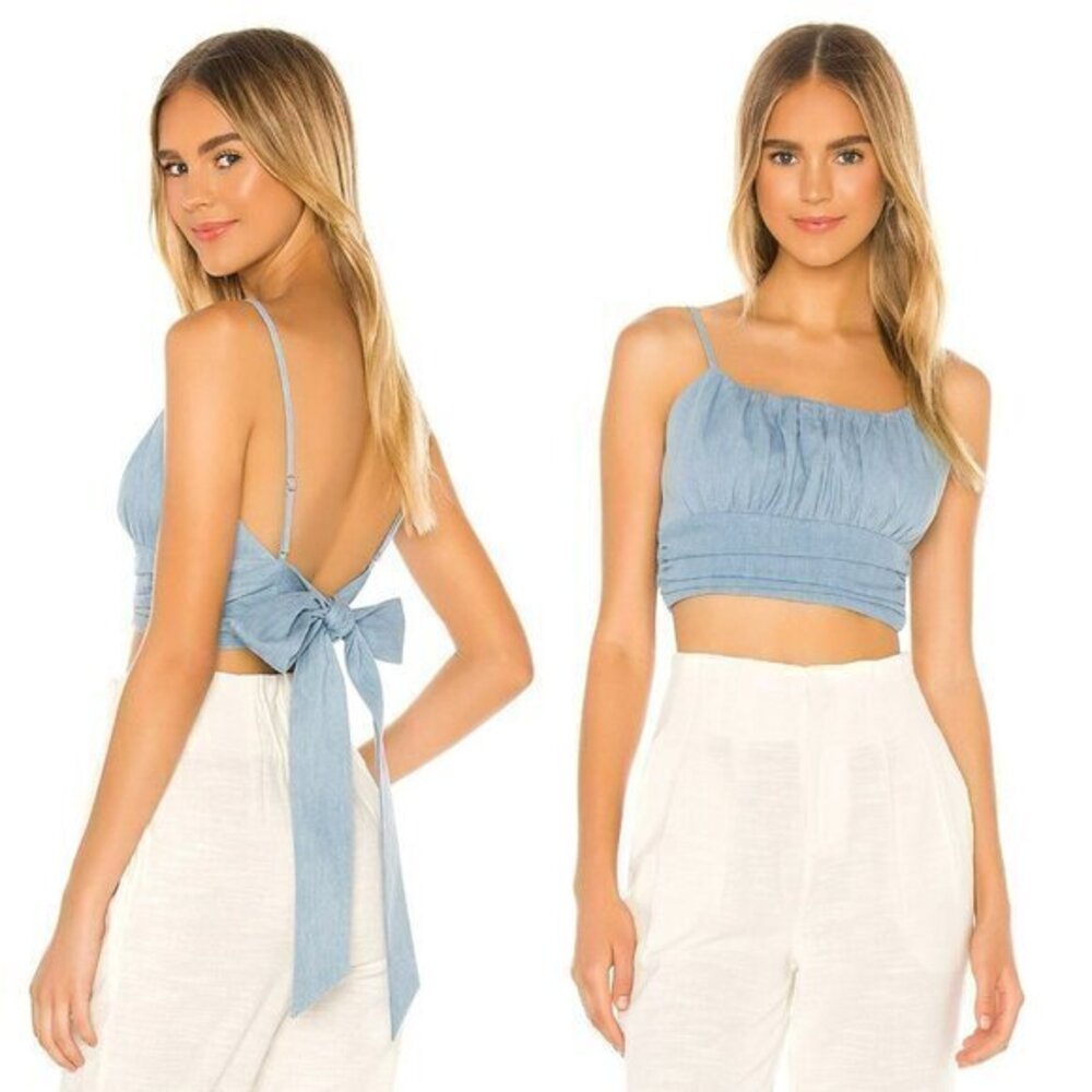 Lovers and Friends Nazare Top in Denim Blue